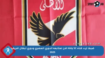 ضبط تردد قناة Ahly SC الآن لمتابعة الدوري المصري ودوري أبطال إفريقيا 2025